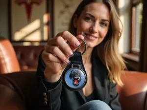 Custom Leather Key Rings Stylish Chic Force Design